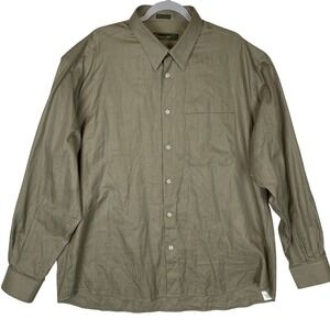 Principe Mens Long Sleeve Button Up Shirt 100% Cotton Made in Italy 40/18 US XXL